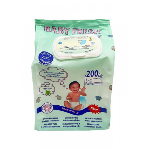 SALVIETTINE BABYFRESH ALOE PZ 200 CON TAPPO       