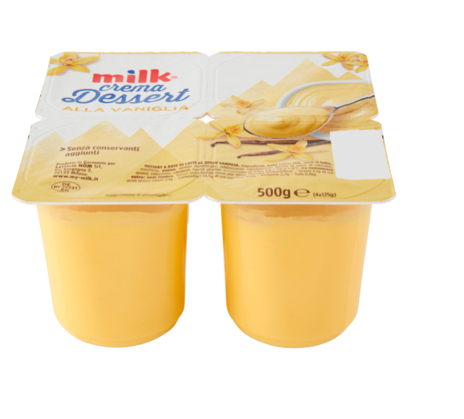 MILK CREMA DESSERT VANIGLIA GR.125X4              