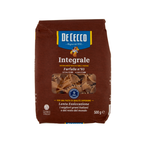 PASTA DE CECCO INTEGR.FARFALLE N93 G500           