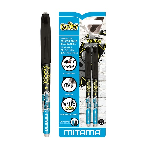 PENNA CANCELLABILE MITAMA GOODY,P.TA 0,7 NERA BL.2