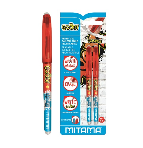 PENNA CANCELLABILE MITAMA GOODY,P.TA 0,7 ROSSA BL2