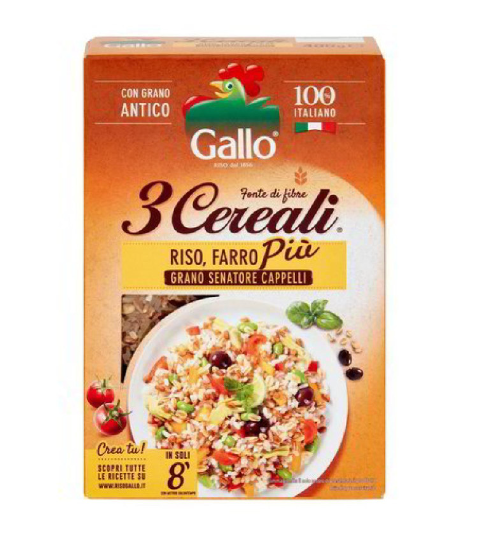 RISO GALLO 3 CEREALI FARRO GR.400                 