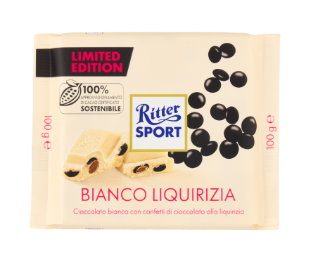 RITTER SPORT BIANCO LIQUIRIZIA GR.100             