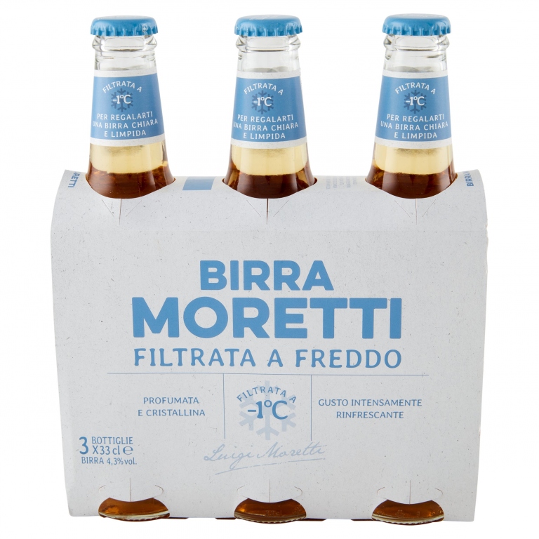 BIRRA MORETTI CL.33X3 FILTRATA A FREDDO           