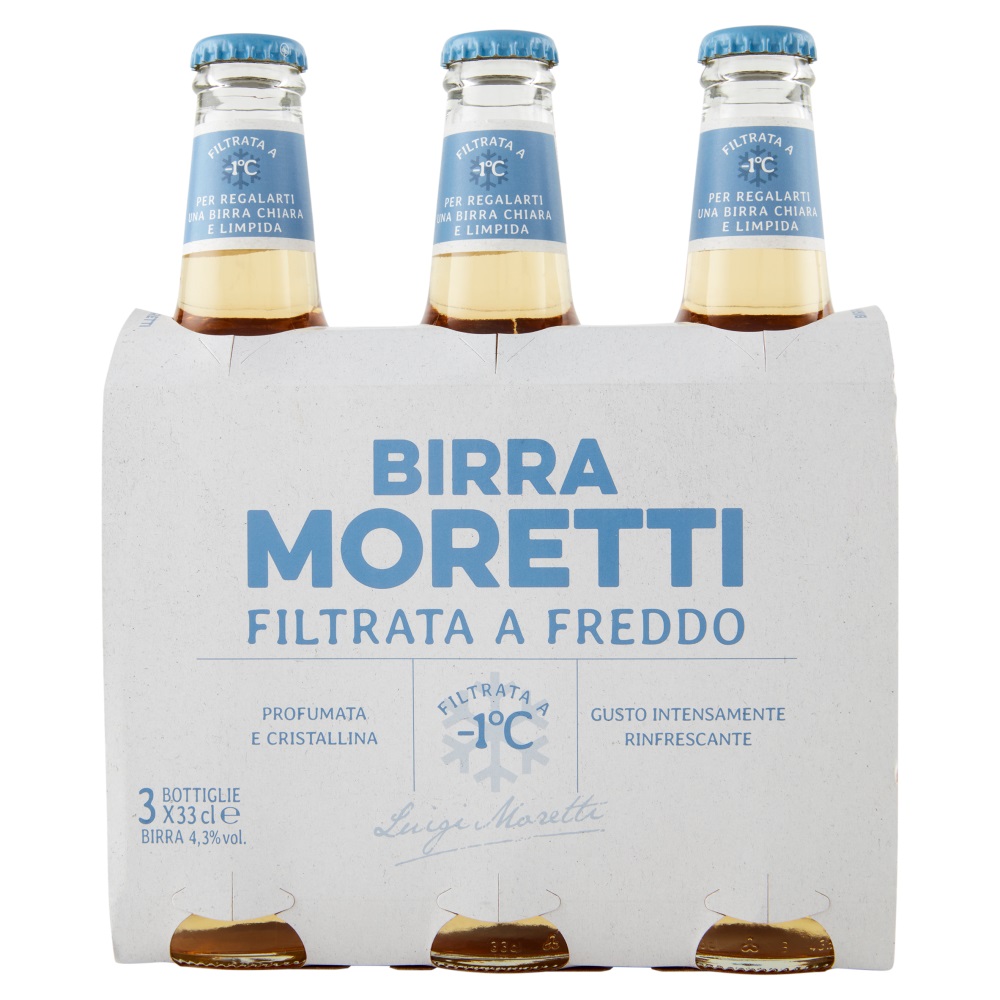 BIRRA MORETTI CL.33X3 FILTRATA A FREDDO           