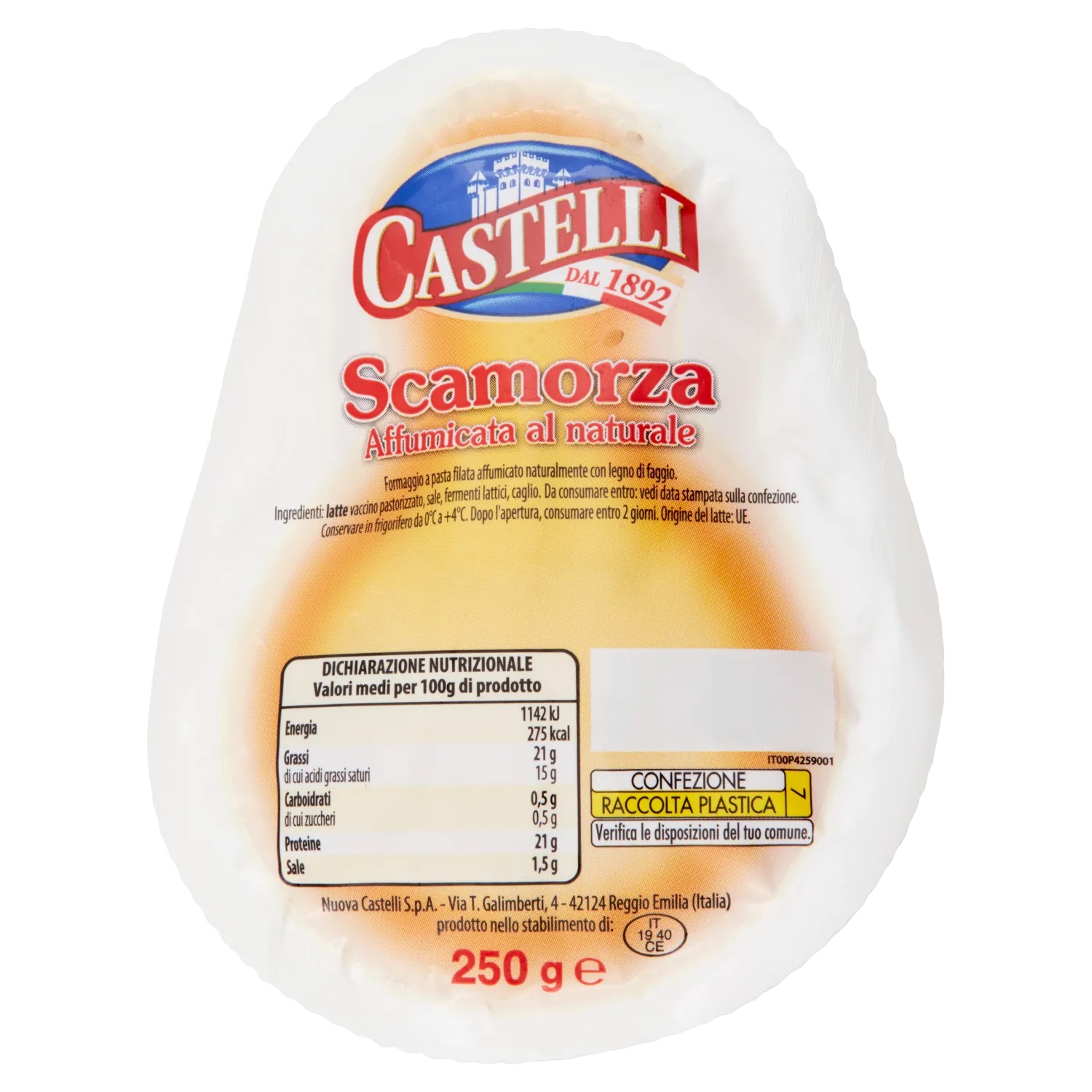 SCAMORZA AFFUMICATA GR.250 CASTELLI               