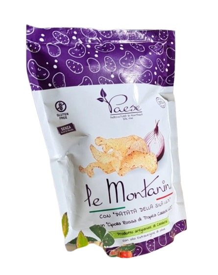 PATATINE LE MONTANINE CIPOLLA ROSSA IGP GR.55     