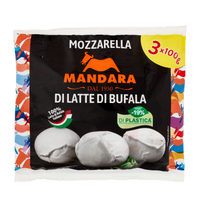 MOZZARELLA BUFALA MANDARA GR.100X3                