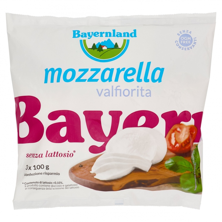 MOZZARELLA SENZA LATTOSIO BAYERNLAND GR.100X3     