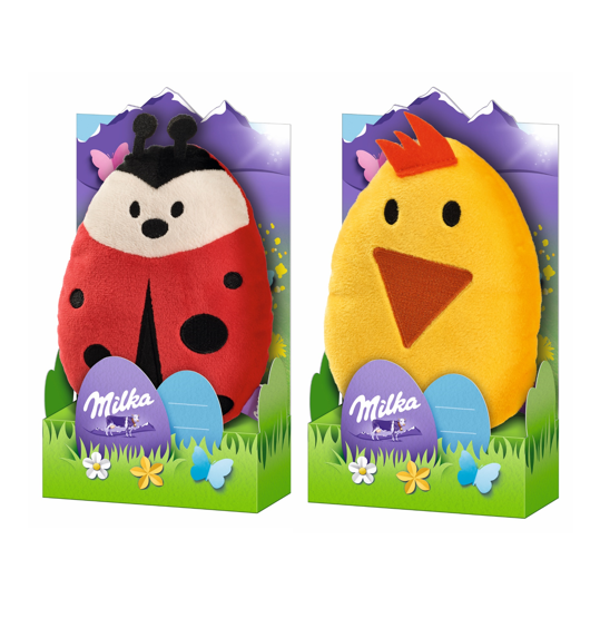 MILKA PELUCHE GR.98 COCCINELLA/PULCINO PASQUA     