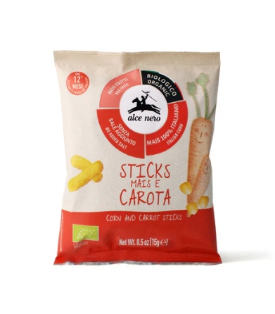PUFF DI MAIS E CAROTA BIO 15GR BABY FOOD ALCE NERO