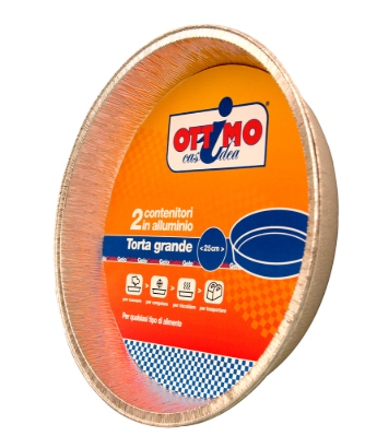 VASCH.OTTIMO CARTALLUMINIO TORTA GRANDE PZ.2      