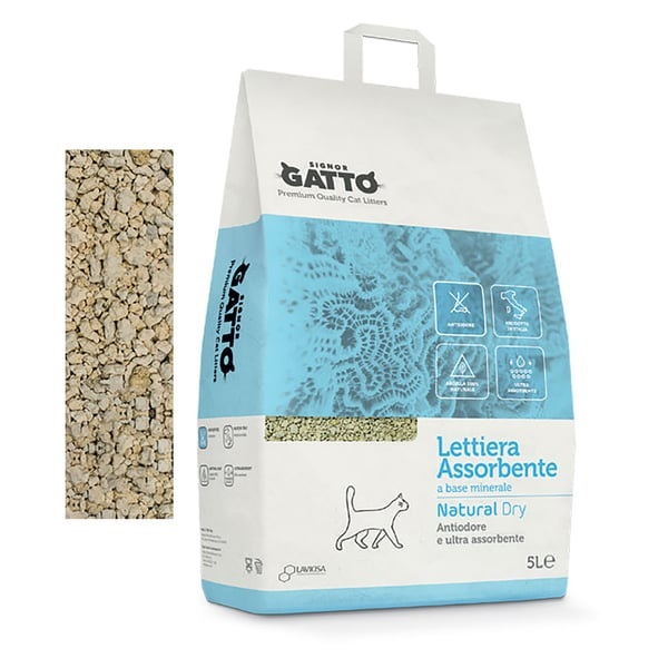 LETTIERA SIGNOR GATTO NATURAL DRY ASSORBENTE LT.5 