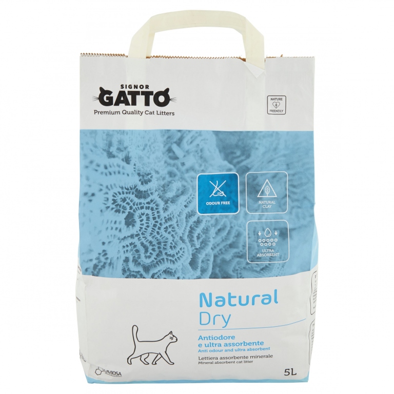 LETTIERA SIGNOR GATTO NATURAL DRY ASSORBENTE LT.5 