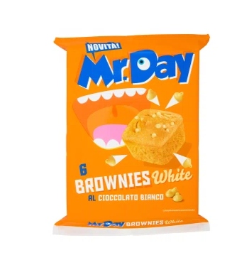 BROWNIES MR DAY CIOCCOLATO BIANCO GR.210          