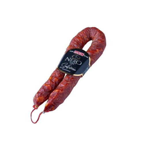 SALSICCIA PICCANTE DI SUINO NERO MADEO AL KG.     
