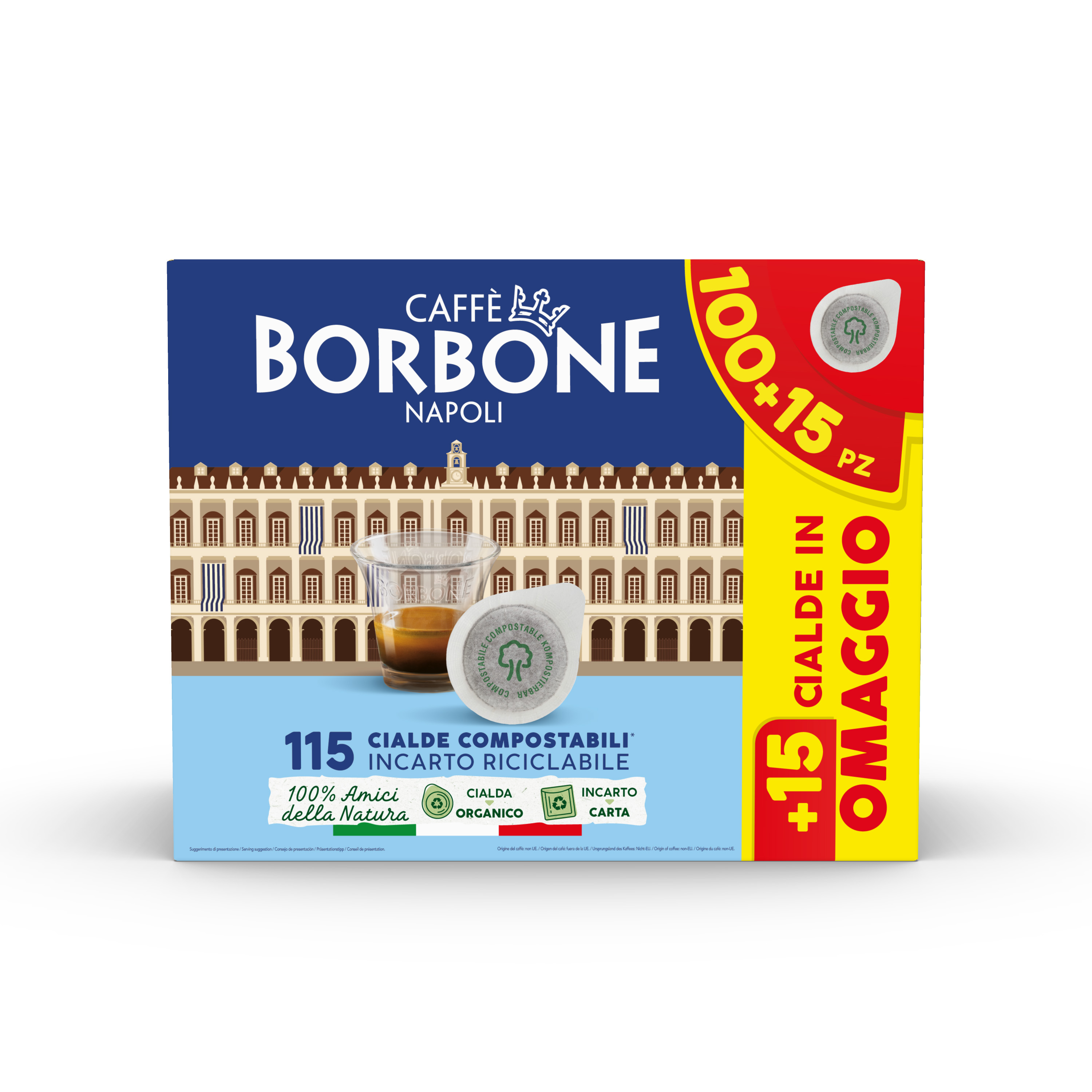 CAFFE' BORBONE CIALDA DECISA X100PZ+15 OM.        