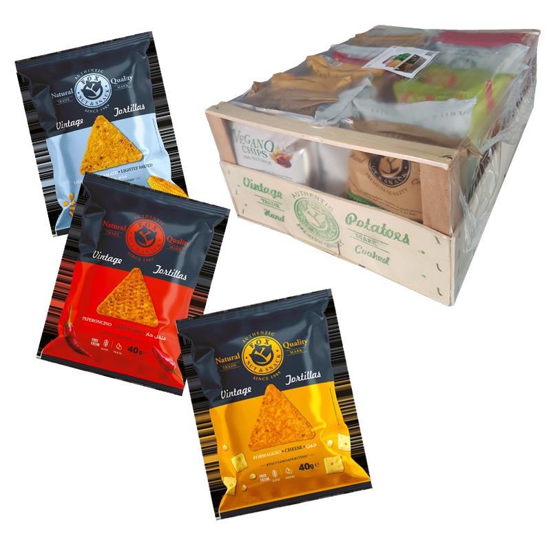 PATATINE IN CASSETTA PZ.24 MISTE FOX GR.40        