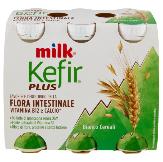 MILK PLUS FLORA INT.KEFIR BERE CEREALI 6X100G     