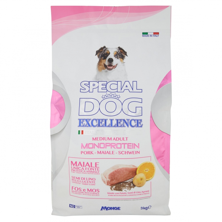 MONGE SPECIAL DOG EXCELL MEDIUM ADULT MAIALE KG.3 