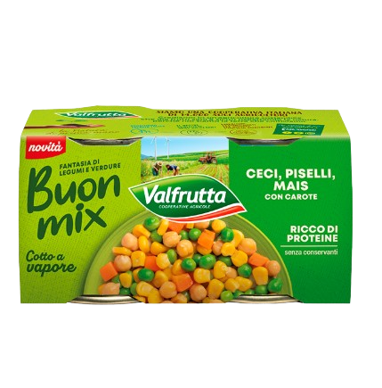 BUONMIX VALFRUTTA CECI/MAIS/PIS GR160X2           