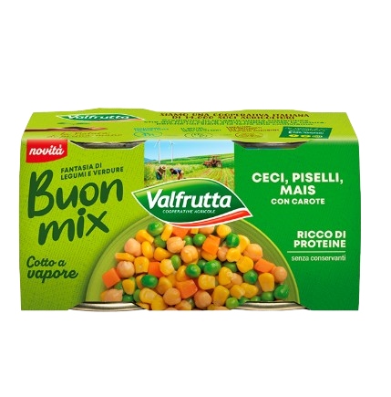 BUONMIX VALFRUTTA CECI/MAIS/PIS GR160X2           