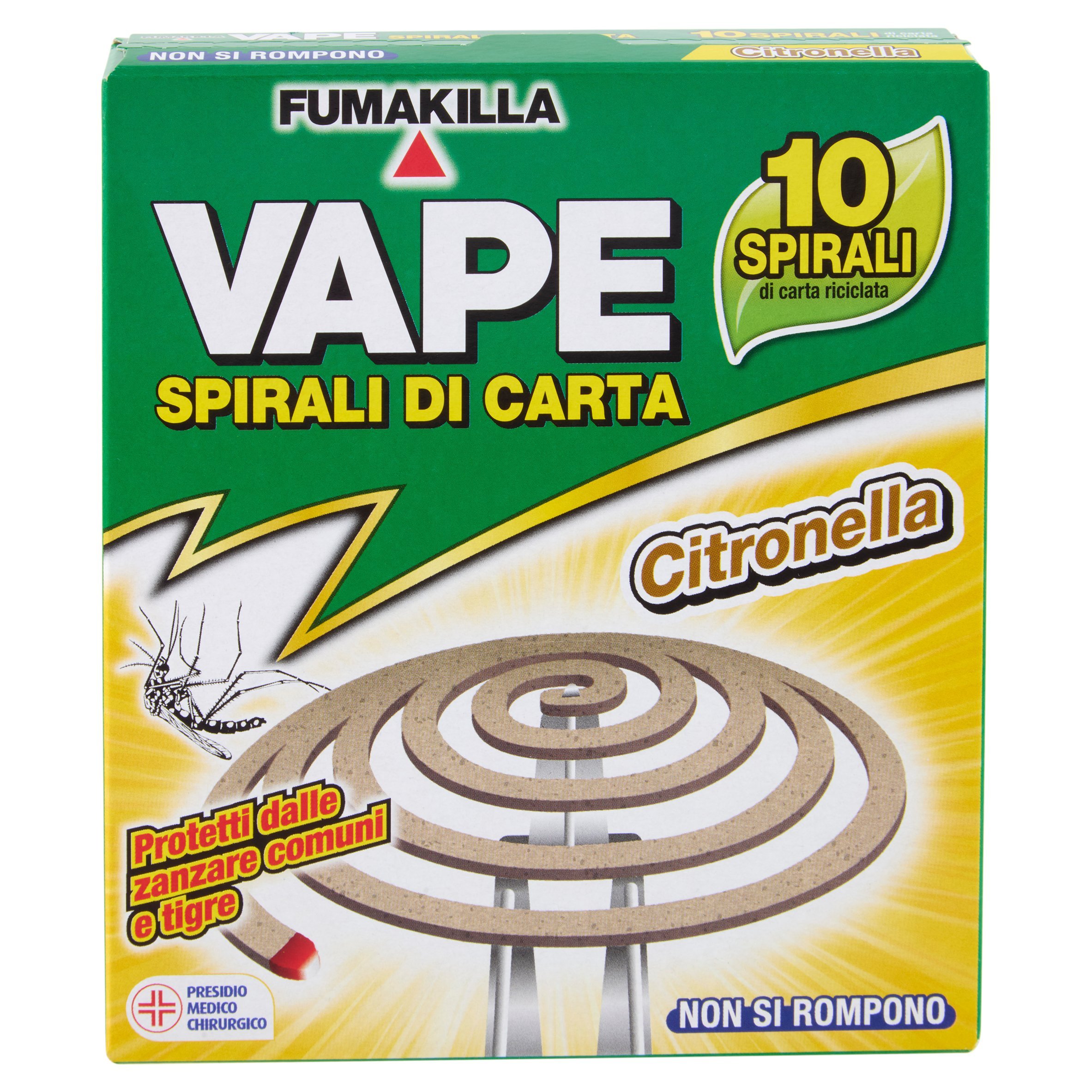 VAPE SPIRALI DI CARTA ALLA CITRONELLA 10 PZ       