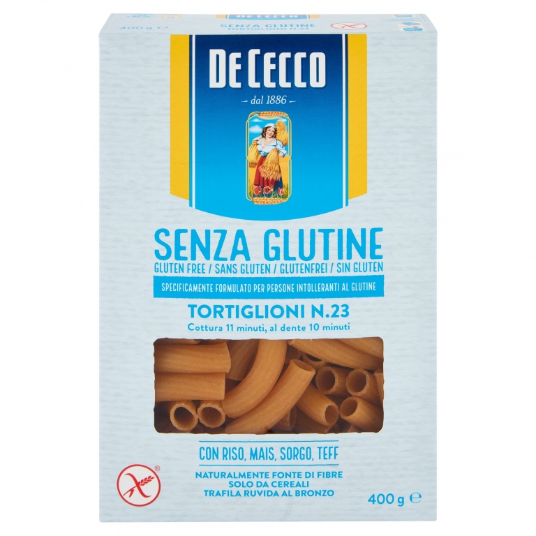 PASTA DE CECCO S/GLUT.TORTIGLIONI N.23 GR400      
