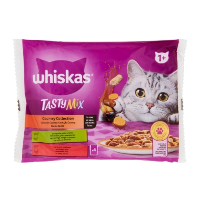 WHISKAS TASTY MIX COUNTRY COLLECTION GR.85X4 MPK  