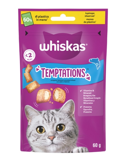 WHISKAS TEMPTATION SALMONE GR.60                  