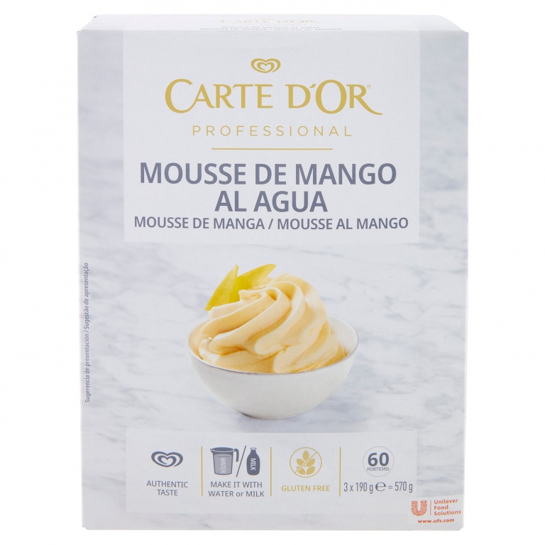 CARTE D'OR MOUSSE MANGO GR.570                    