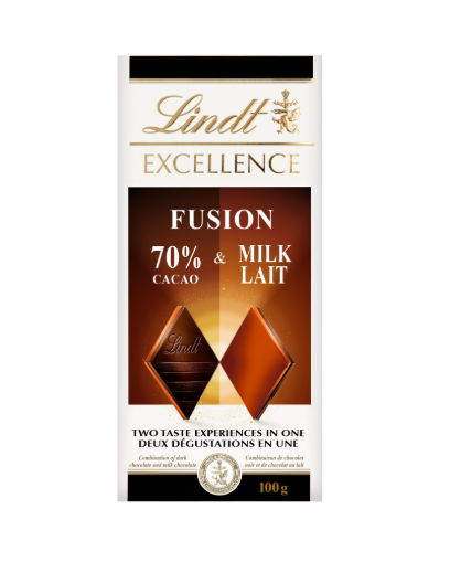 LINDT TAV.EXCELLENCE FUSION 85% LATTE/SALE GR100  
