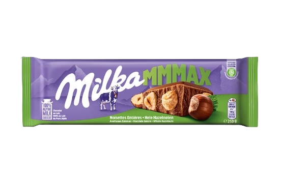 MILKA TAV.NOCCIOLE INTERE 250G                    