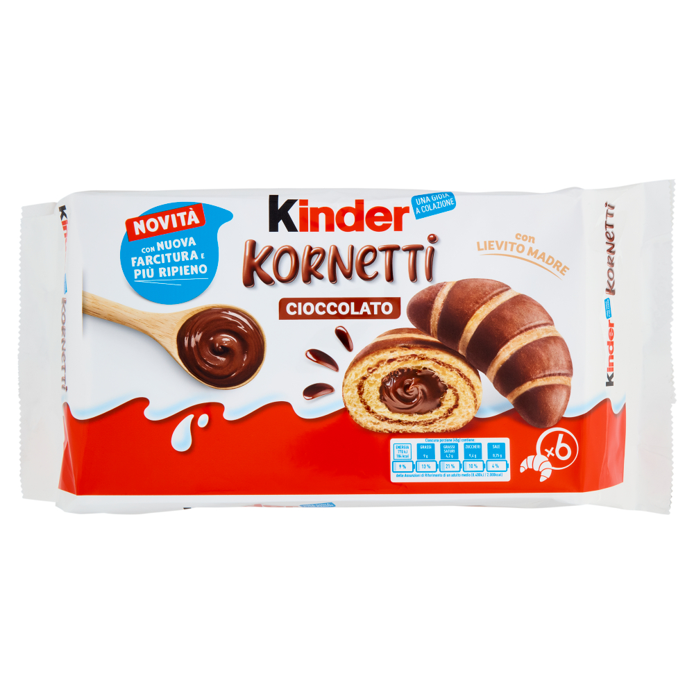 FERRERO KINDER CORNETTI CIOCCOLATO T6 GR.270      