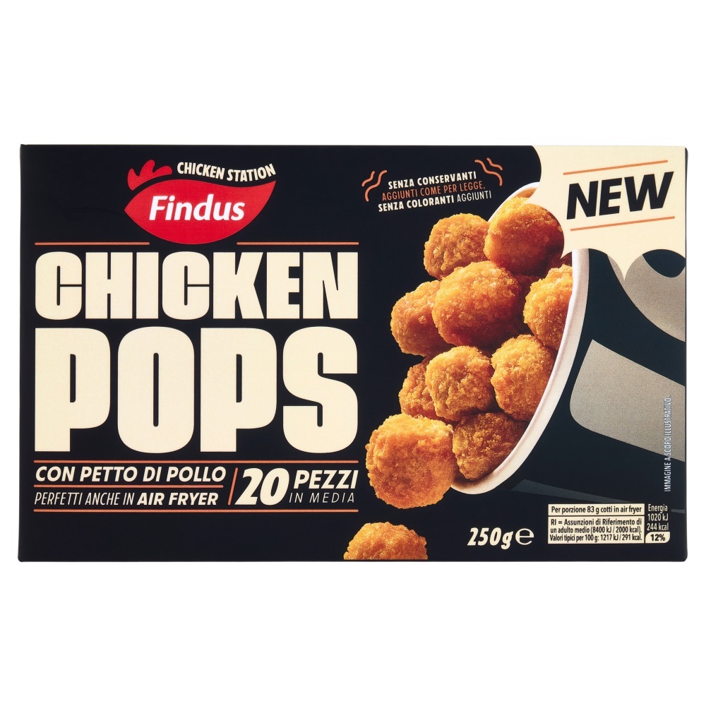 CHICKEN POPS FINDUS G250                          