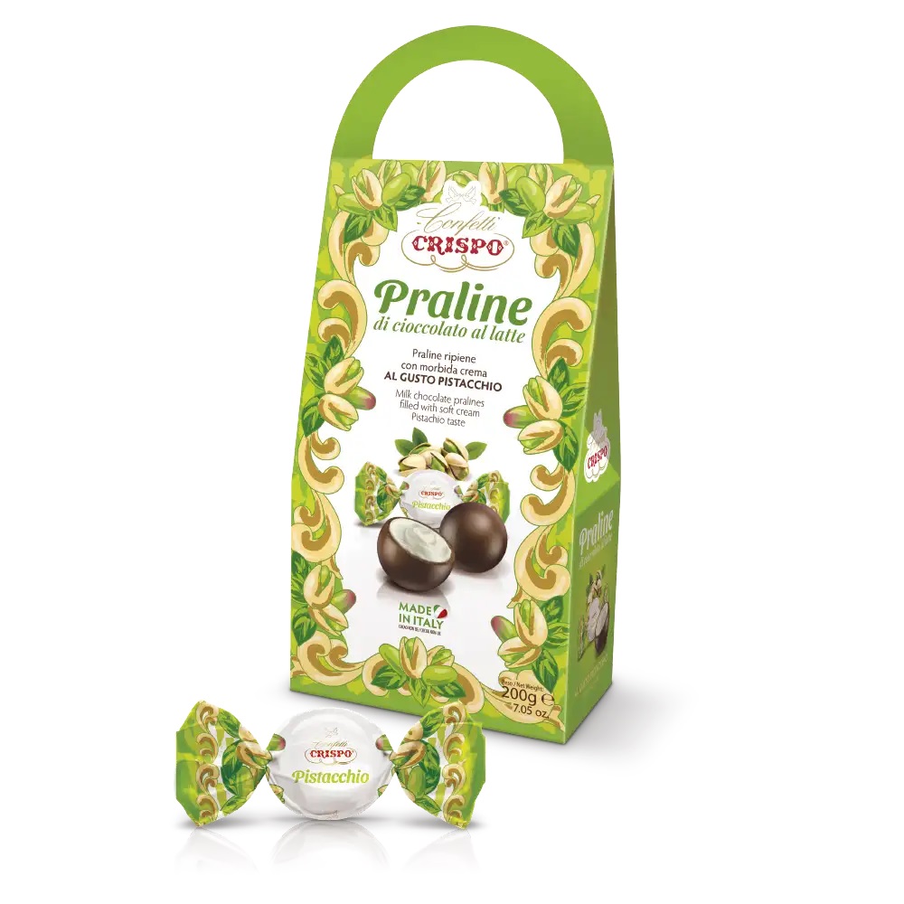 CRISPO CONFEZ.PRALINE CREMA PISTACCHIO GR.200     