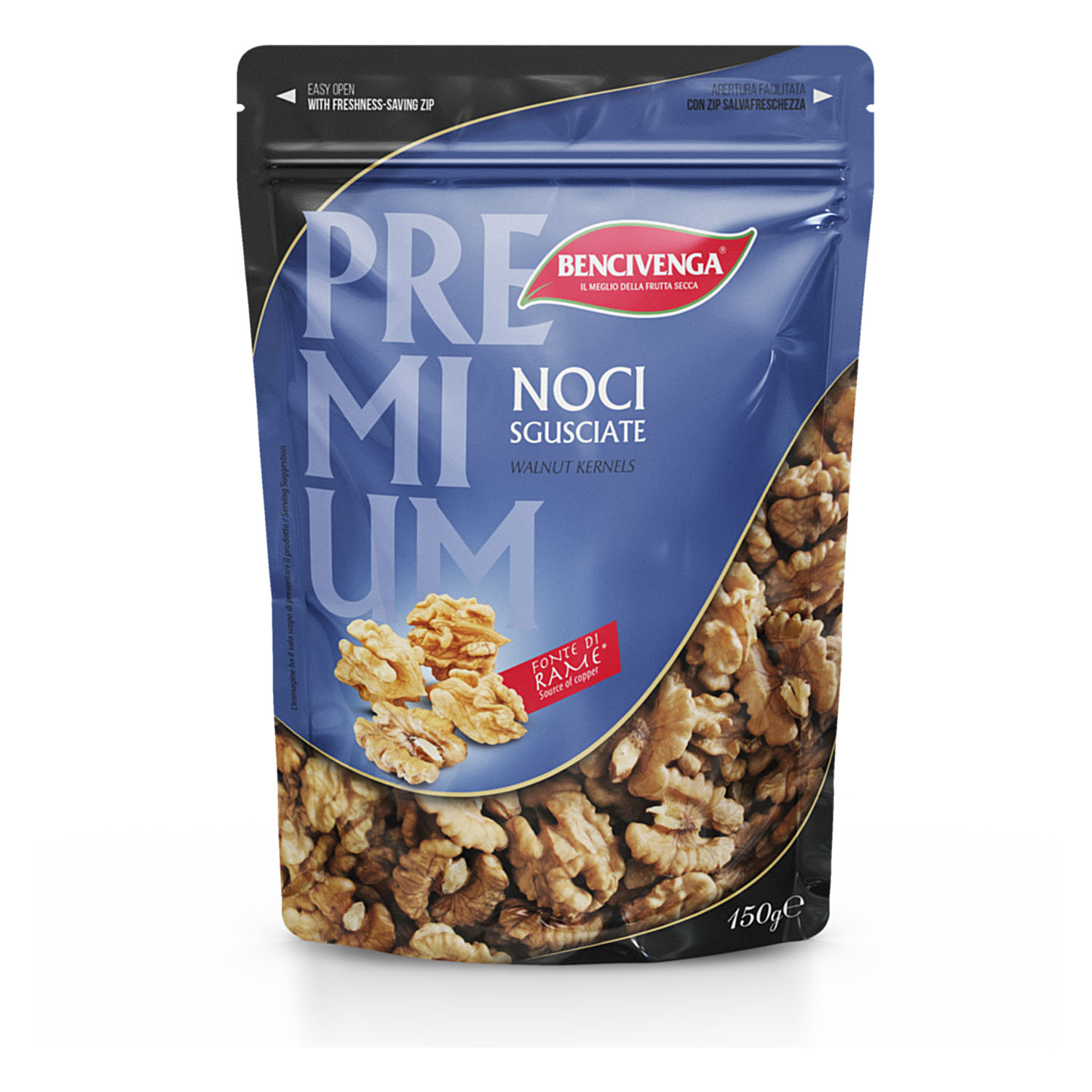 BENCIVENGA NOCI SGUSCIATE 150G DOYPACK            
