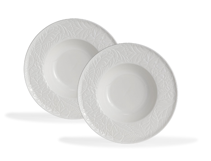LA PORCELLANA BIANCA BOSCO SET 2 PIATTI FONDI     