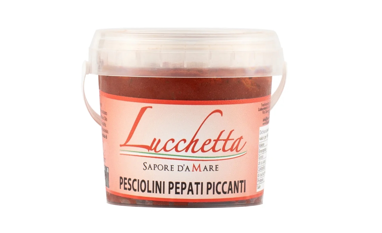 PESCIOLINI PEPATI PICCANTI GR.170 LUCCHETTA SECCH.