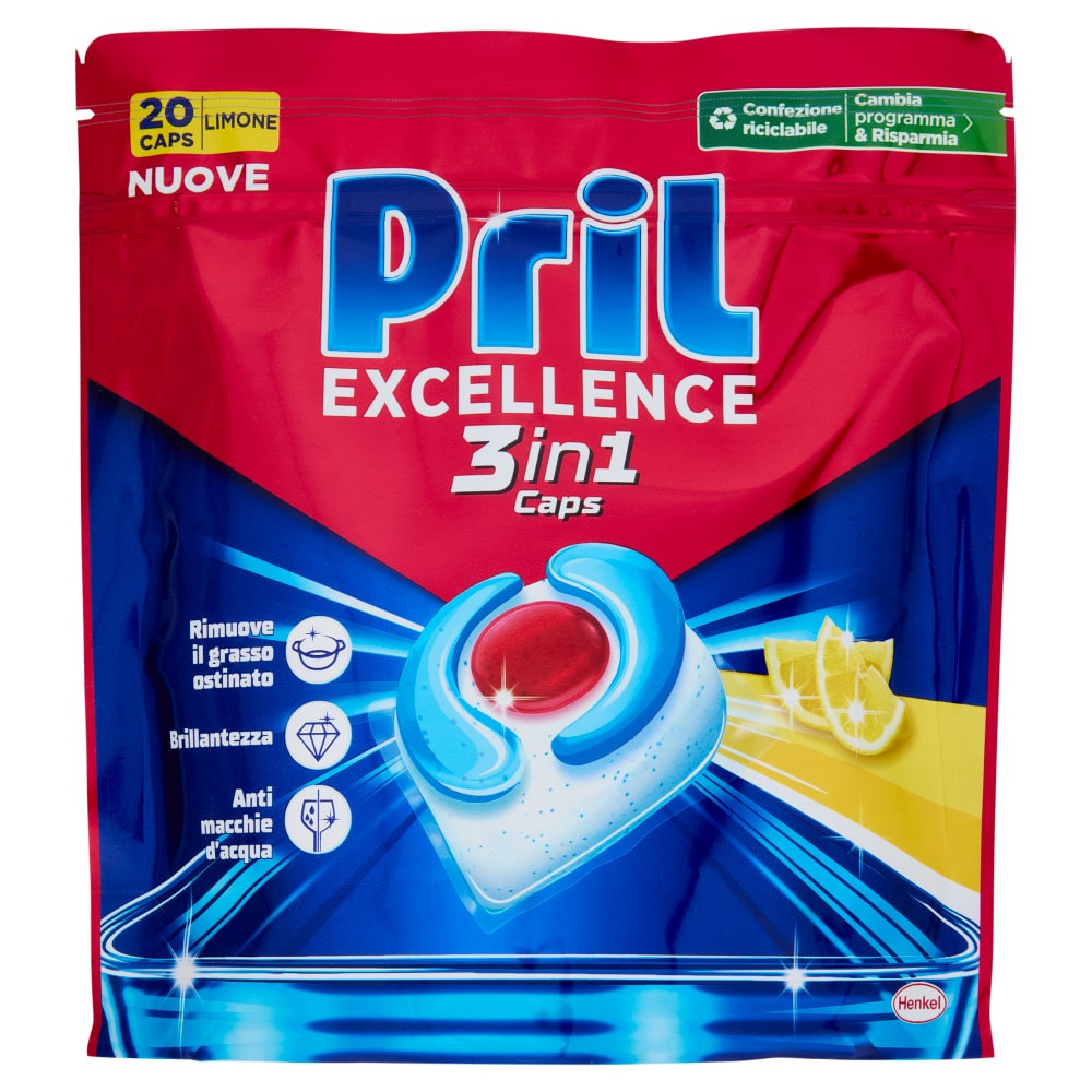 PRIL EXCELLANCE 3IN1 LIMONE 20 CAPS               