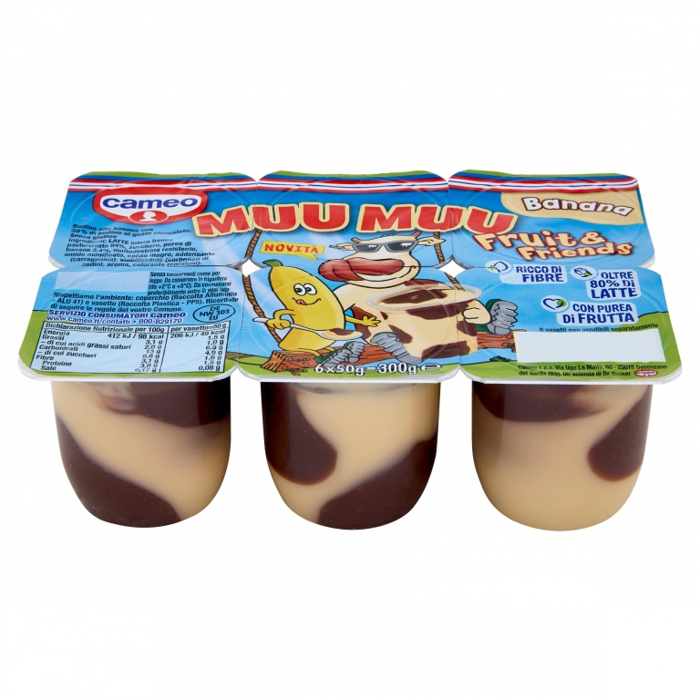 CAMEO MUU MUU FRUIT&FRIENDS BANANA-CIOCCOLATO6X50G