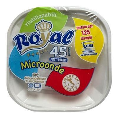 PIATTI ROYAL QUADRO PP PZ.45 RIUTILIZZABILI       