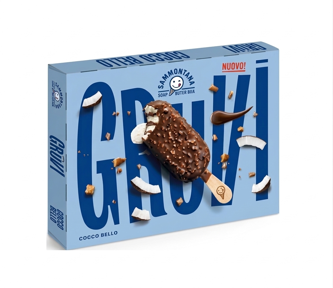 GELATO STECCO GRUVI COCCO BELLO SAMMONTANA G240   