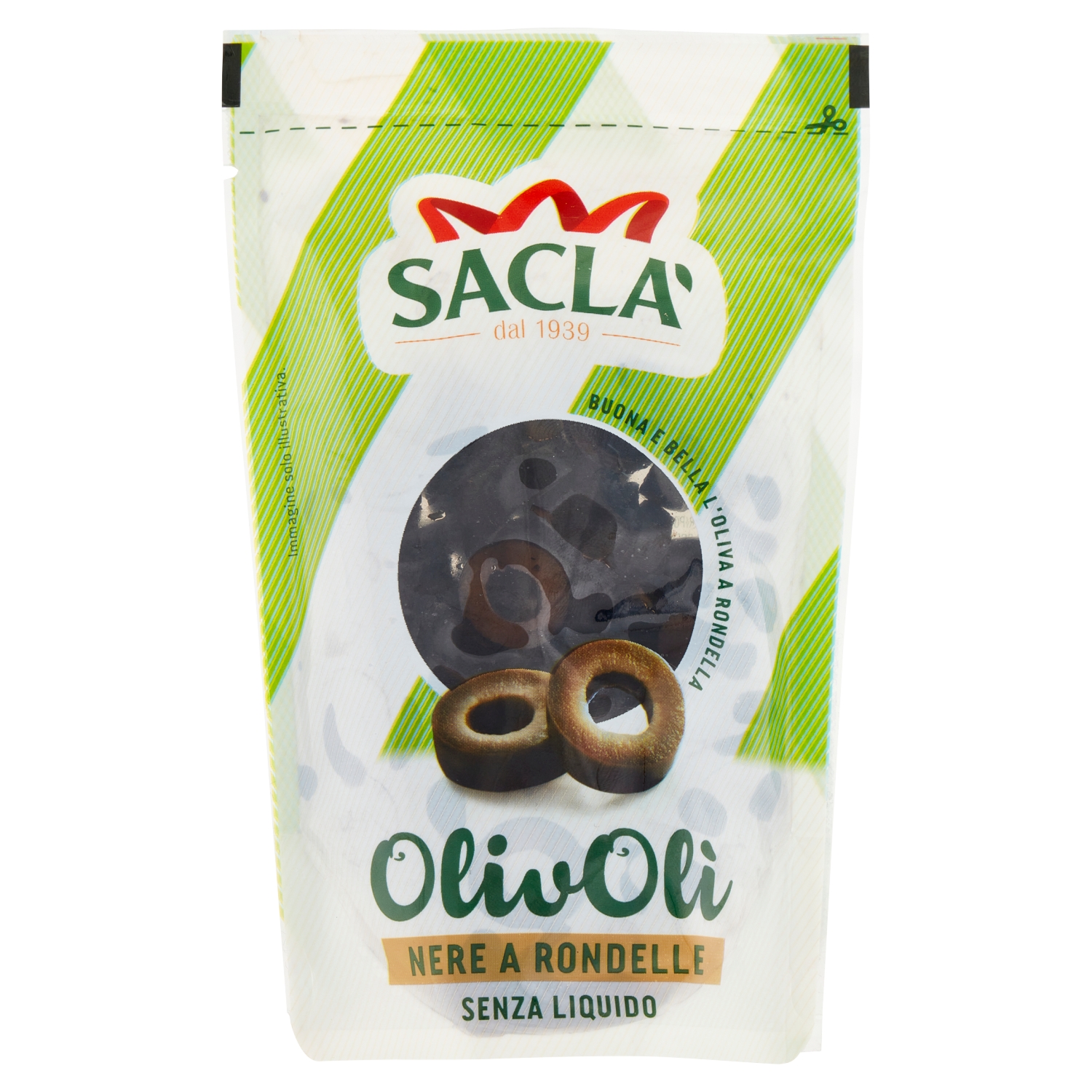 OLIVE SACLA' NERE RONDELLE BUSTA GR.75            