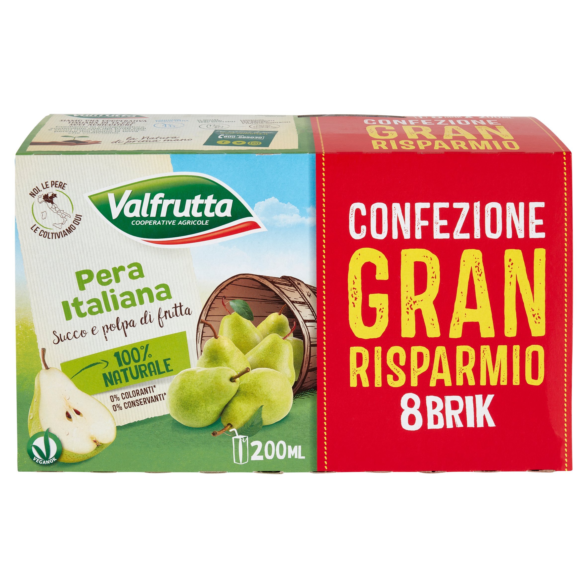 SUCCHI VALFRUTTA PERA BK ML200X8                  