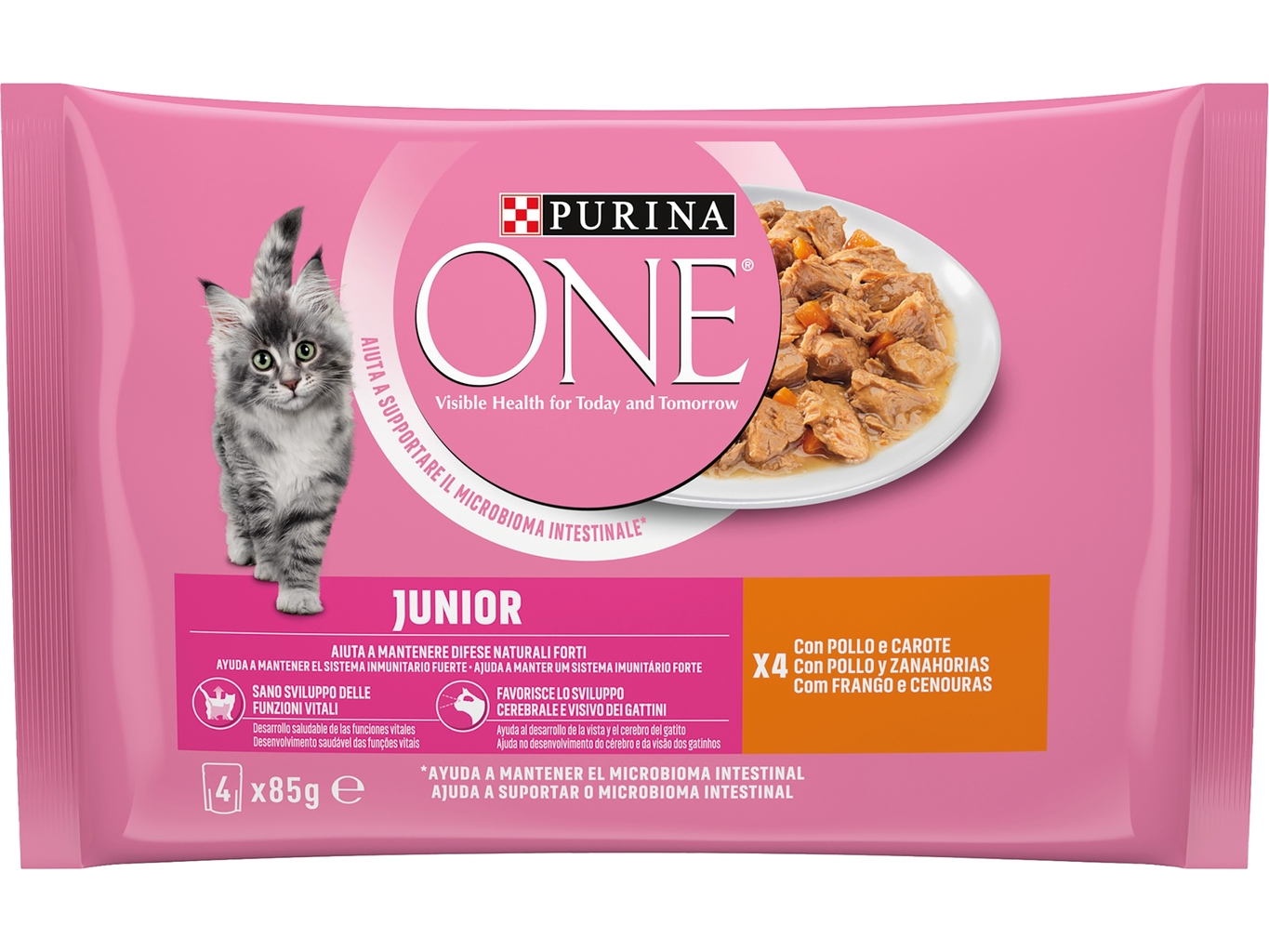PURINA ONE JUNIOR GATTO GR.85X4 POLLO UMIDO       