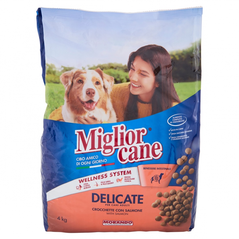 MORANDO CANE MINI DELICATE SALMONE CROCC.KG,4     