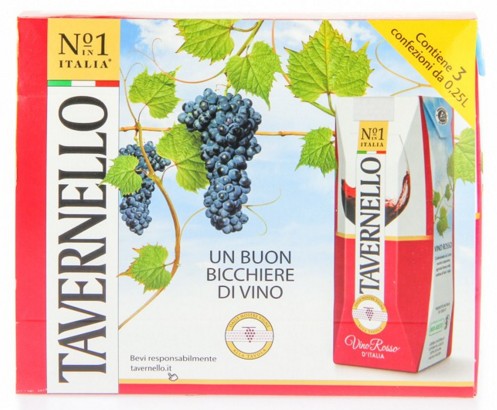 VINO TAVERNELLO R.SO BK CL25X3 X16                