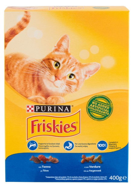 FRISKIES GATTO SECCO GR.400 TONNO/VERDURE         