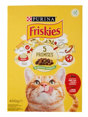 FRISKIES GATTO SECCO GR.400 MAN/POL/VERDURE       